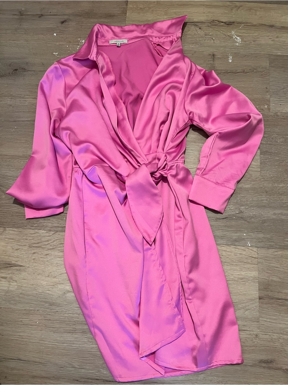 Fashion Nova Pink Wrap Dress